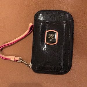 Black Guess Wristlet